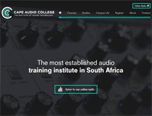 Tablet Screenshot of capeaudiocollege.co.za